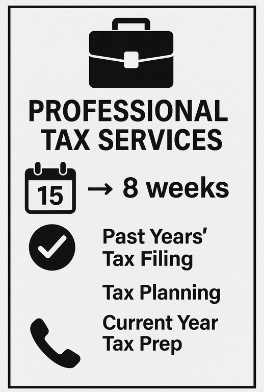 Services Offered Verified by Business Accountants. Past year(s) tax preparation and filing Tax planning Current year tax preparation and filing Audit and conflict resolution support. Mobile : (212) 966-9001.