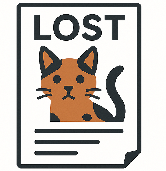 Lost: Mochi, gray tabby cat near Canal & Mott on June 1. Microchipped. Reward offered. Contact David Chen at lost@manhattanlostpets.com or (212) 555‑4567.