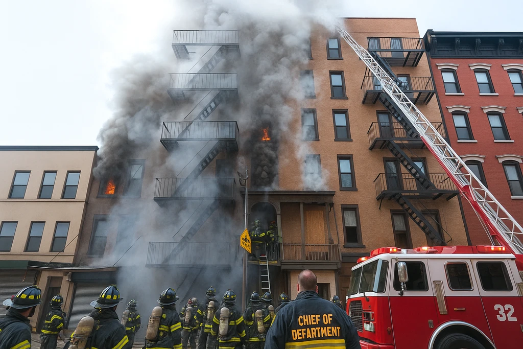Fire Above Mott Street